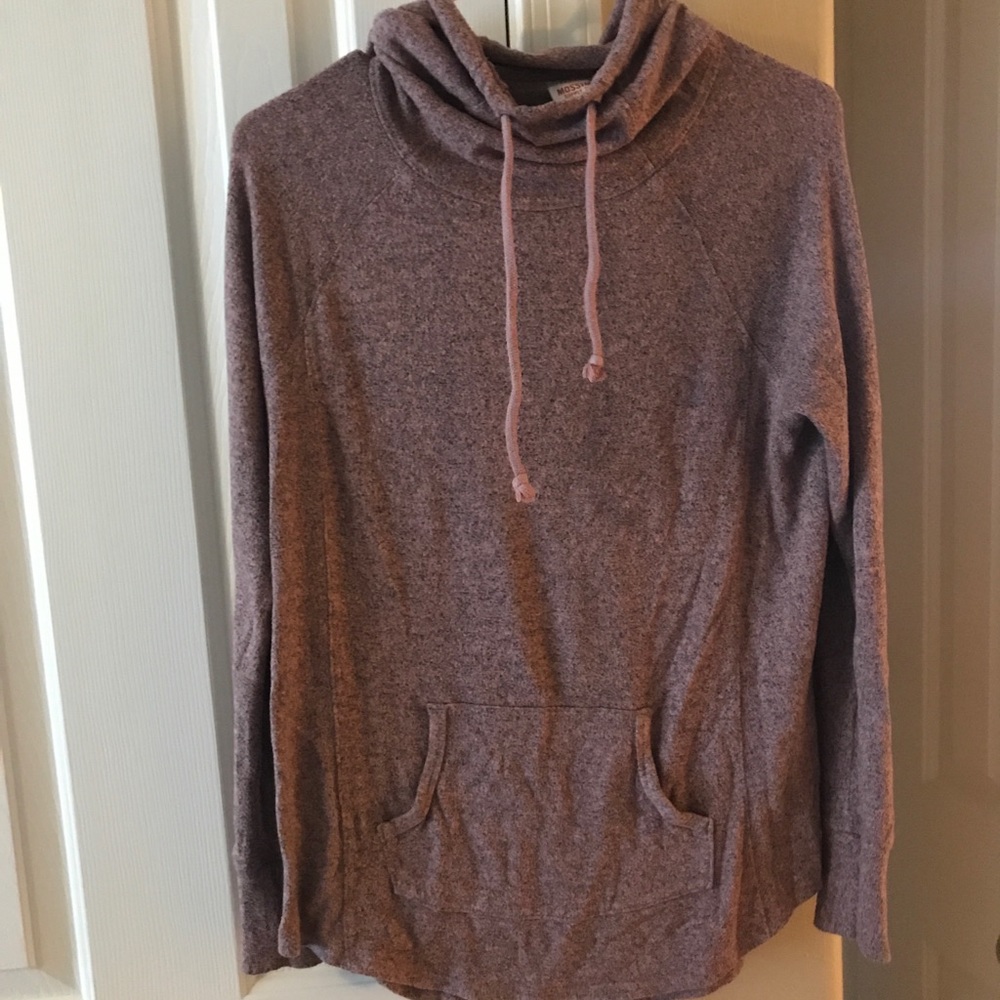 Drapey Cowl Neck Sweater Hoodie